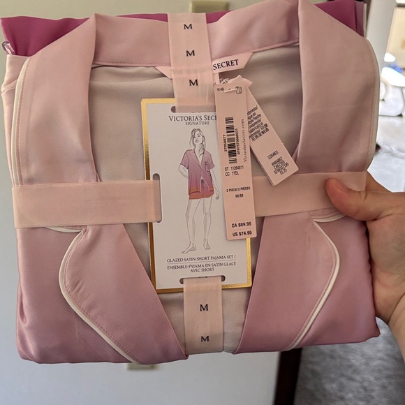 Victoria's Secret Other - Victoria's Secret Pink Silky Pajama Set